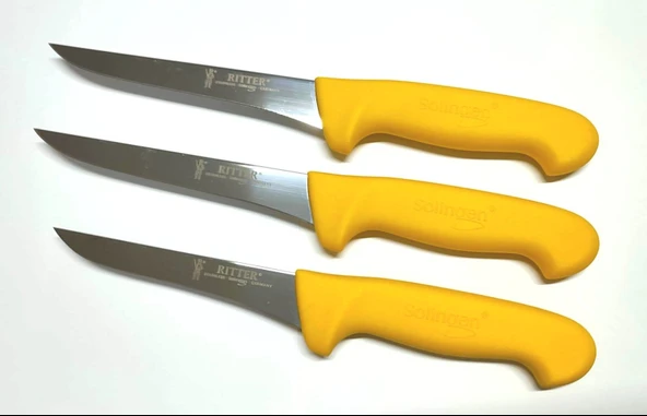 SOLİNGEN KASAP BIÇAGI  3 ADET ORJİNAL 1.KALİTE (13CM+15CM+15CM) ürün görseli 1