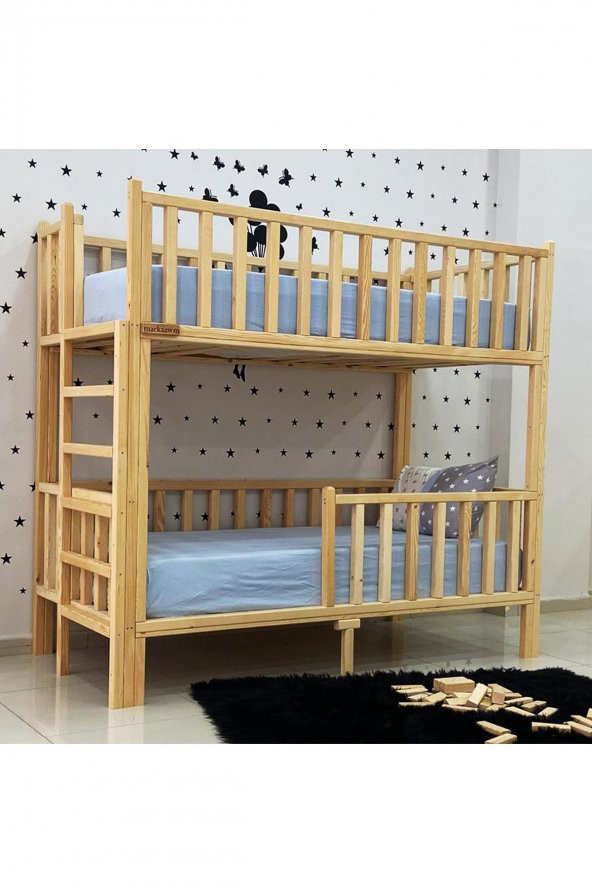 MiniWood Markaawm Montessori Ahşap Ranza Yatak ürün görseli 1