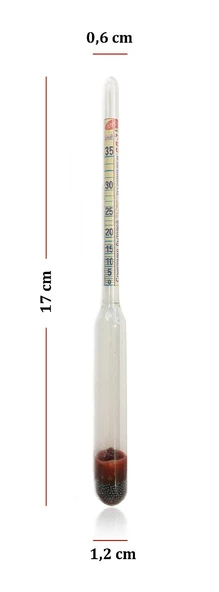 AEK-Tech Kısa Form Alkolmetre ve 100ml Mezür Seti - Resim 4