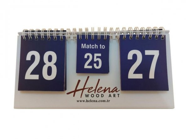 Helena Wood Art Tavla Skor Board Beyaz ürün görseli 1