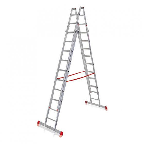 A TİPİ ÇİFT SÜRGÜLÜ ALÜMİNYUM MERDİVEN 4,40 METRE (ATCSM.02) ürün görseli 1