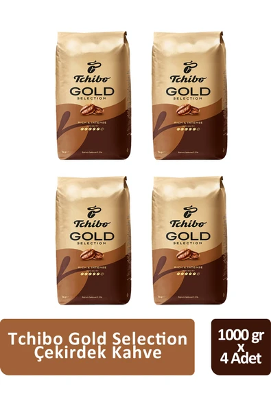 Tchibo Gold Selection Çekirdek Kahve 1000 gr x 4 Adet ürün görseli 1