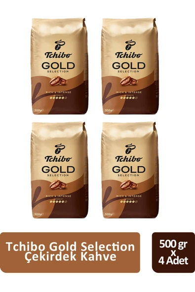 Tchibo Gold Selection Çekirdek Kahve 500 gr x 4 Adet ürün görseli 1