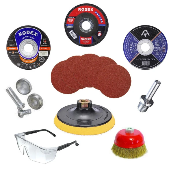 16 PARÇA Spiral Taşlama Cırt Zımpara İnox Metal Kesici Flap Disk ürün görseli 1