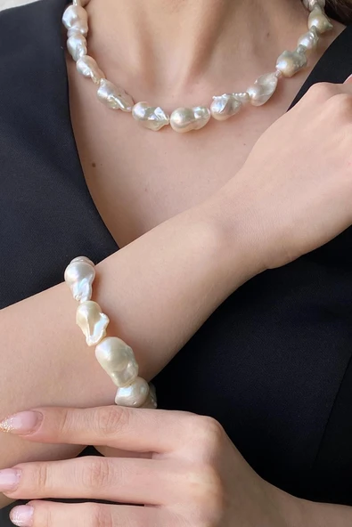 22,5 mm Barok İnci Bileklik - Resim 2
