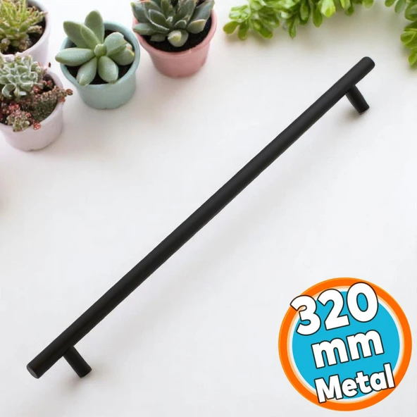 Mobilya Mutfak Çekmece Dolap Dolabı Kulpu Kulbu KulplarıMat Siyah Metal Kulp 320 MM-32 CM ürün görseli 1