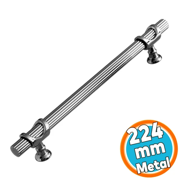 Mobilya Dolap Mutfak Kapak Çekmece Dolabı Kulpları Kulbu Kulpu Füme Metal Kulp 224 mm-22.4 cm ürün görseli 1