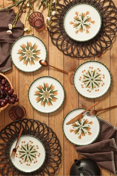 Porland Rosids 6 Kişilik Pasta Tabağı Takımı 04PPO000402 ürün görseli 1