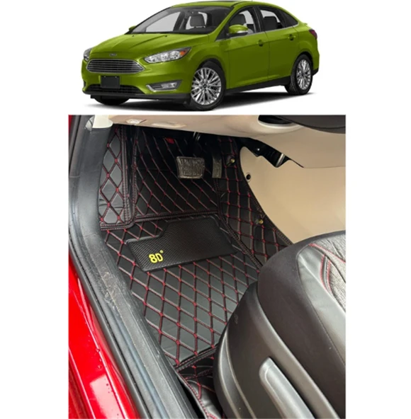 Ford Focus 2012-2018 Arası Araca Özel 8d Havuzlu Paspas Takımı ürün görseli 1