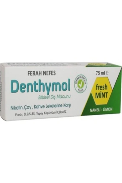 DENTHYMOL Bitkisel Diş Macunu Ferah Nefes Naneli-limon 75 Ml ürün görseli 1