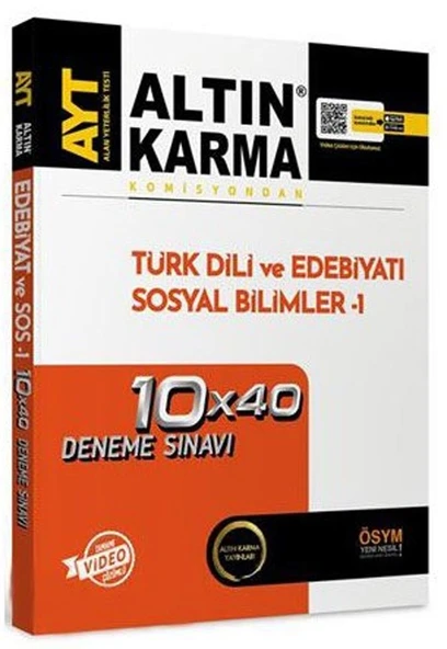 AYT Türk Dili ve Edebiyat Sosyal Bilimler 1 10 x 40 Deneme Altın Karma ürün görseli 1