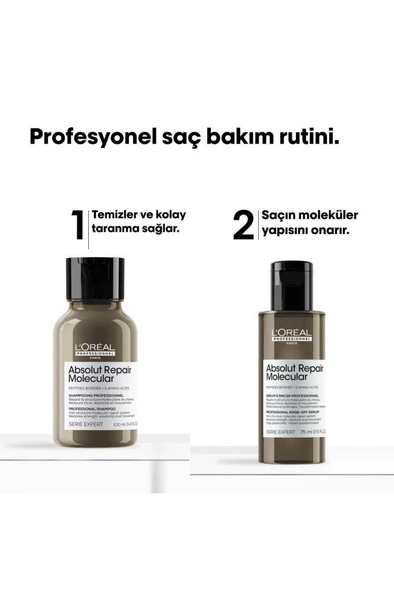 Loreal Professionnel Absolut Repair Molecular Mini Duo Set 100+75 ML - Resim 3
