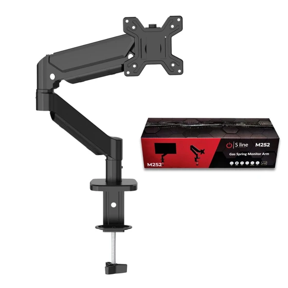 S Line Tek Kollu Gas Spring 13"-32" 8 kg Monitör Askı Aparatı ürün görseli 1