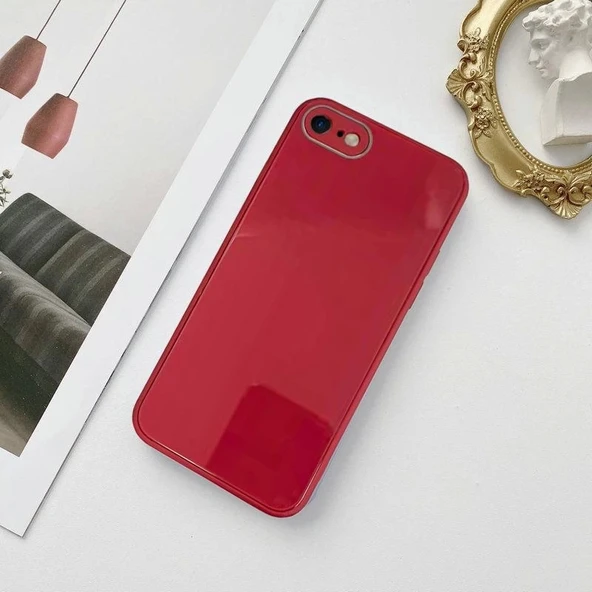 iPhone 7-8 Parlak Cam Kamera Korumalı Telefon Kılıfı ürün görseli 1