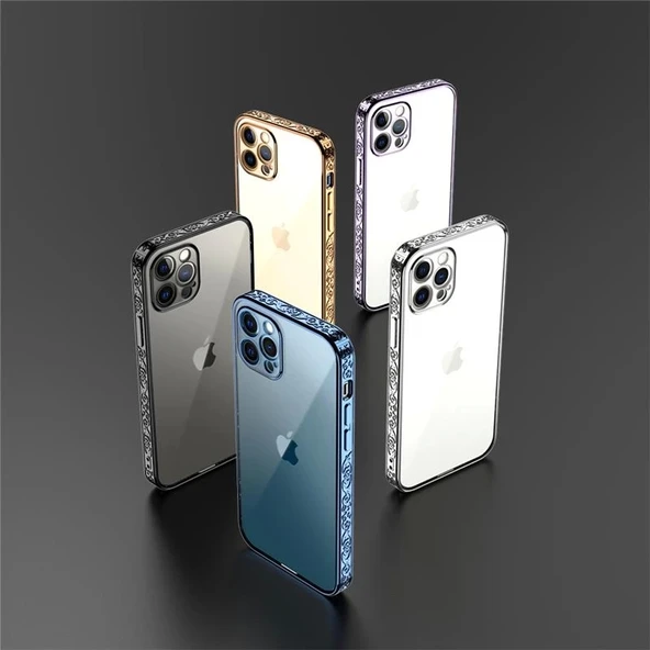 İphone 13 Plating Kreatif Desenli Silikon Telefon Kılıfı ürün görseli 1