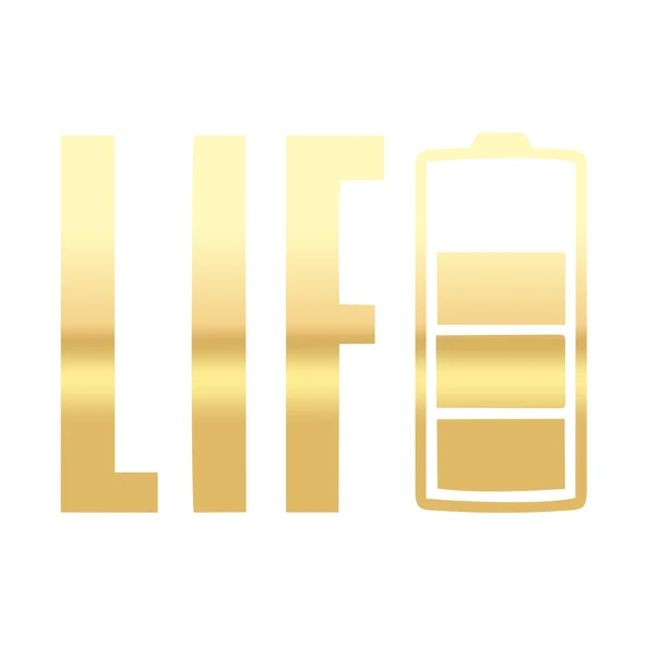 Life Batarya Sticker 17x17 Cm Gold ürün görseli 1