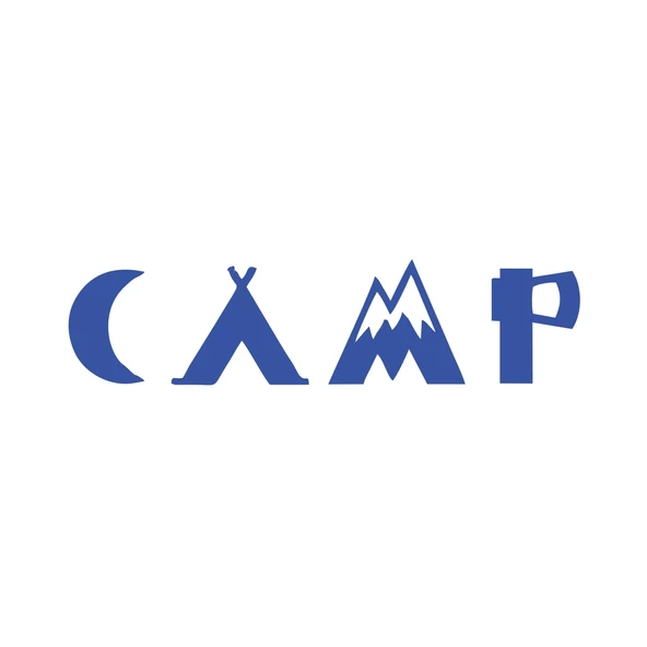 Camp Kamp Sticker17x17 Cm Mavi ürün görseli 1