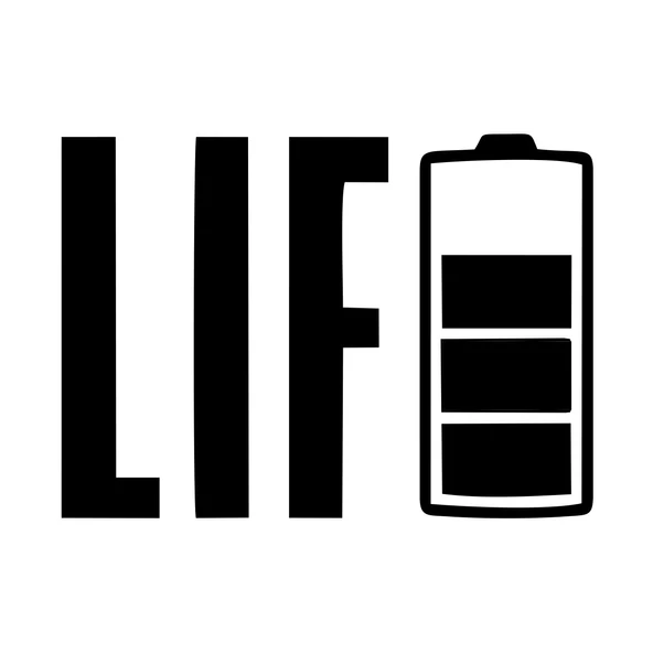 Life Batarya Sticker 17x17 Cm Siyah ürün görseli 1