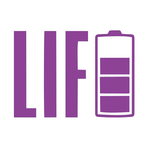 Life Batarya Sticker 17x17 Cm Mor ürün görseli 1