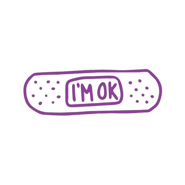 İm Ok Yarabandı Sticker17x17 Cm Mor ürün görseli 1
