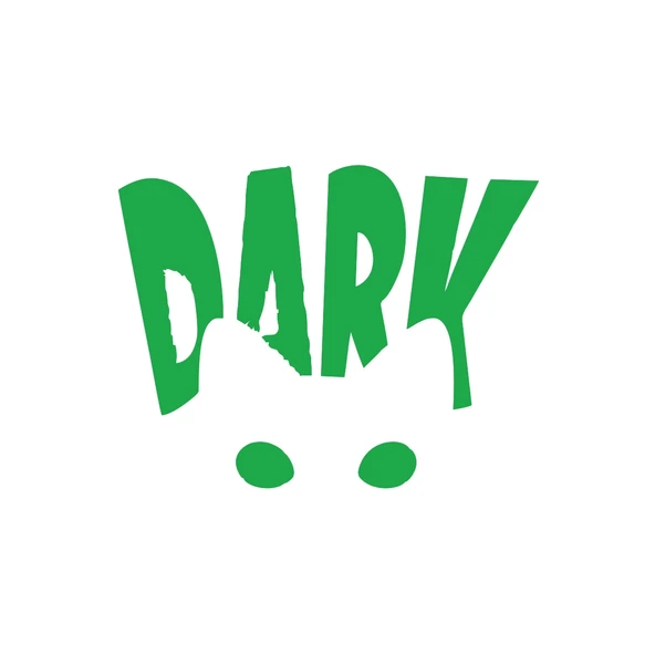 Dark Kedi Sticker 17x17 Cm Yeşil ürün görseli 1