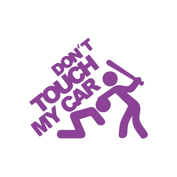Dont Touch My Car Sticker17x17 Cm Mor ürün görseli 1