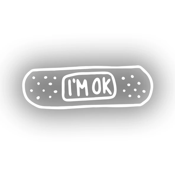 İm Ok Yarabandı Sticker17x17 Cm Beyaz ürün görseli 1