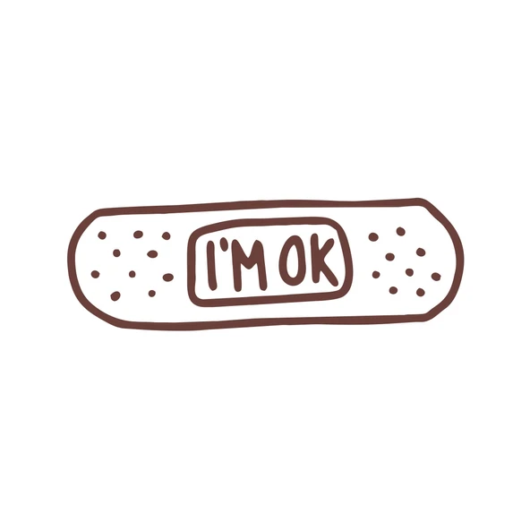 İm Ok Yarabandı Sticker17x17 Cm Kahverengi ürün görseli 1