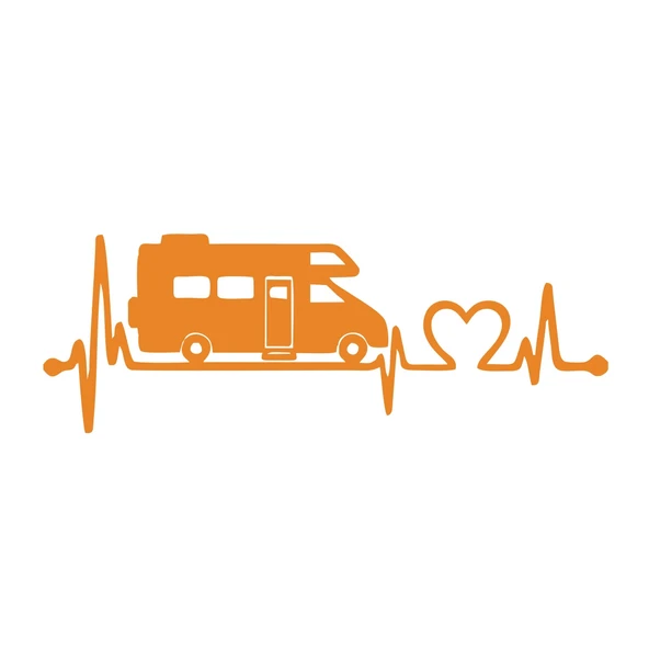 Ritim Karavan Sticker 17x17 Cm Turuncu ürün görseli 1