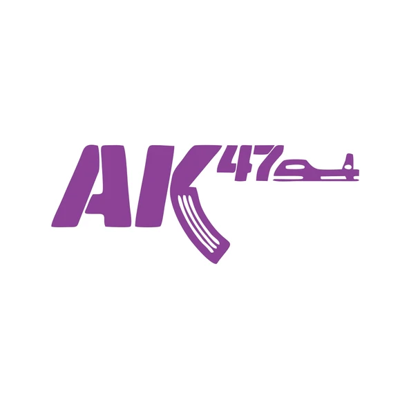 ak47 sticker17x17 Cm Mor ürün görseli 1
