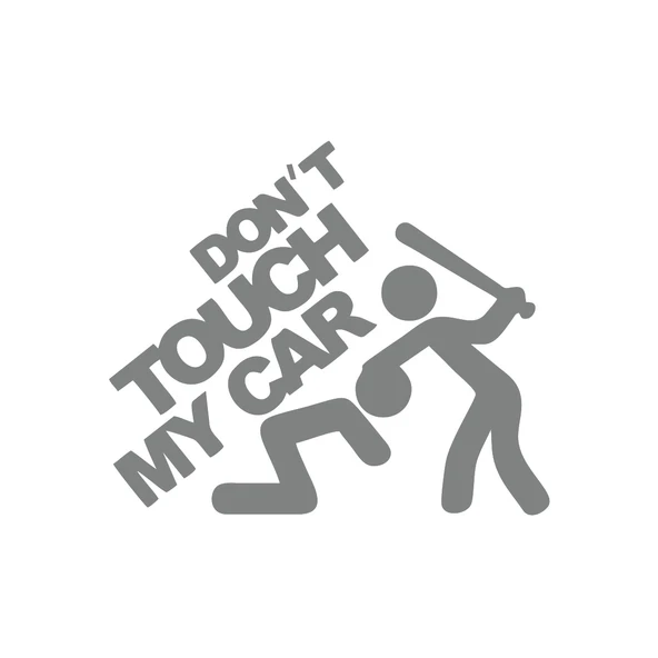 Dont Touch My Car Sticker17x17 Cm Gri ürün görseli 1