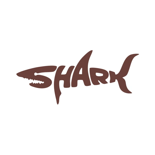 Shark Köpek Balığı Sticker 17x17 Cm Kahverengi ürün görseli 1