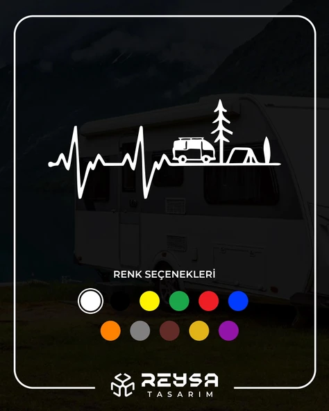 Ritim Karavan Sticker17x17 Cm Beyaz - Resim 2