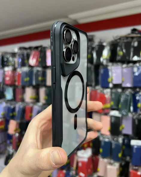 İphone 15 Plus T-Max MagSafe Uyumlu Siyah Silikon Kılıf - Resim 4
