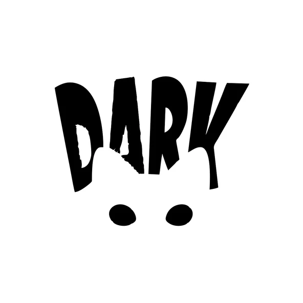 Dark Kedi Sticker 17x17 Cm Siyah ürün görseli 1