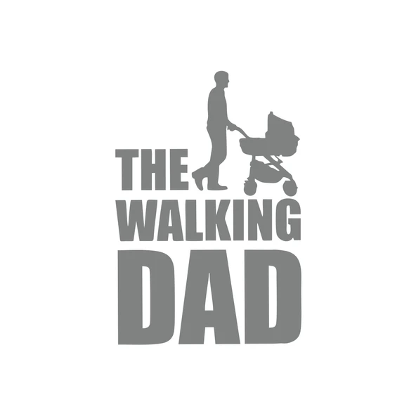 The Walking Dad Sticker 17x17 Cm Gri ürün görseli 1