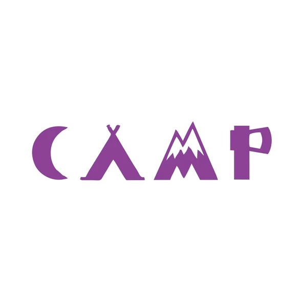 Camp Kamp Sticker17x17 Cm Mor ürün görseli 1
