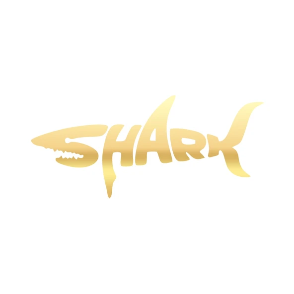 Shark Köpek Balığı Sticker 17x17 Cm Gold ürün görseli 1