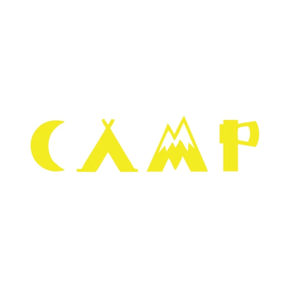Camp Kamp Sticker17x17 Cm Sarı ürün görseli 1