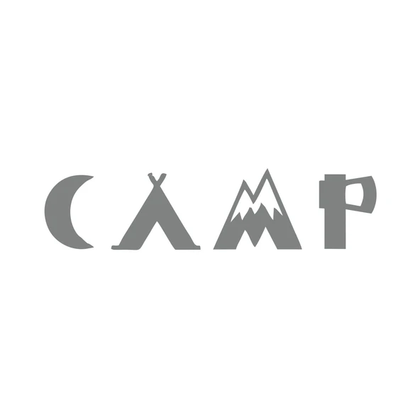 Camp Kamp Sticker17x17 Cm Gri ürün görseli 1