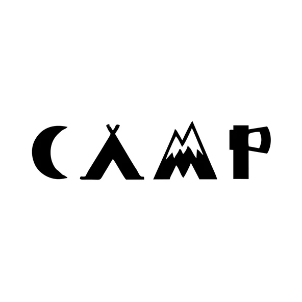 Camp Kamp Sticker17x17 Cm Siyah ürün görseli 1