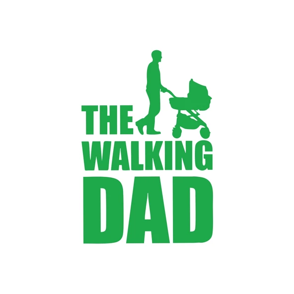 The Walking Dad Sticker 17x17 Cm Yeşil ürün görseli 1