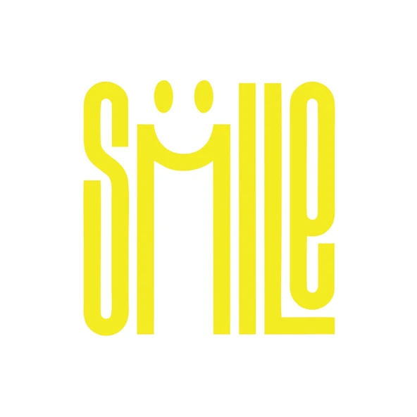 Smile Sticker  17x17 Cm Sarı ürün görseli 1