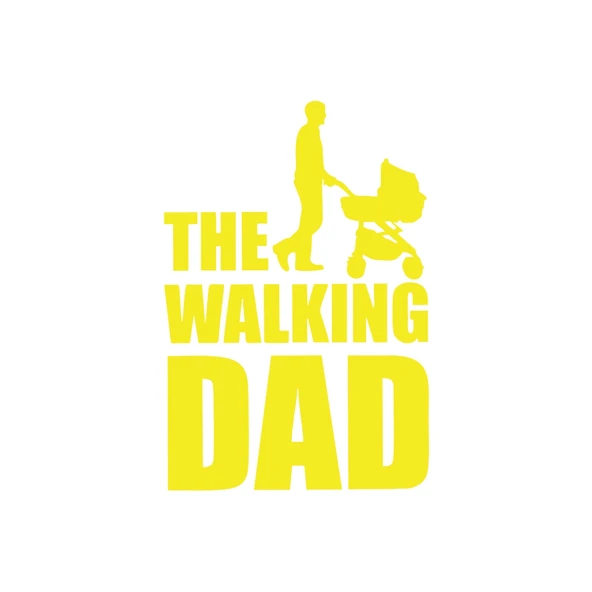 The Walking Dad Sticker 17x17 Cm Sarı ürün görseli 1