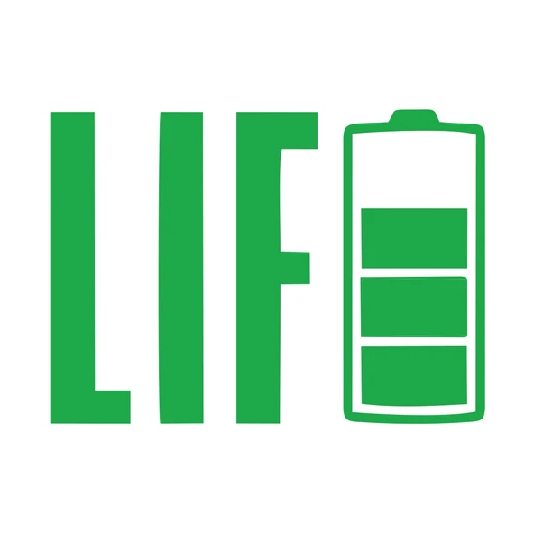 Life Batarya Sticker 17x17 Cm Yeşil ürün görseli 1