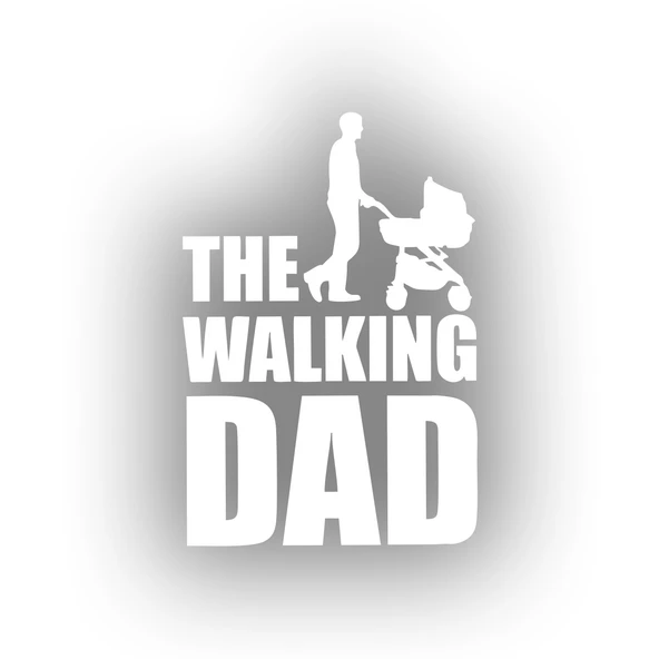 The Walking Dad Sticker 17x17 Cm Beyaz ürün görseli 1