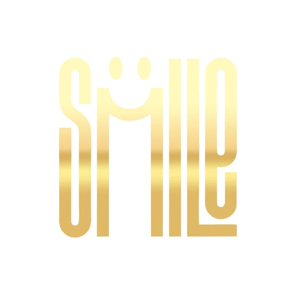 Smile Sticker  17x17 Cm Gold ürün görseli 1