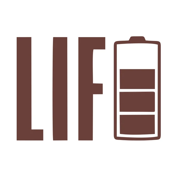 Life Batarya Sticker 17x17 Cm Kahverengi ürün görseli 1
