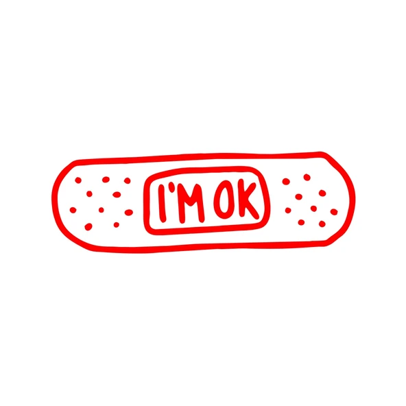 İm Ok Yarabandı Sticker17x17 Cm Kırmızı ürün görseli 1
