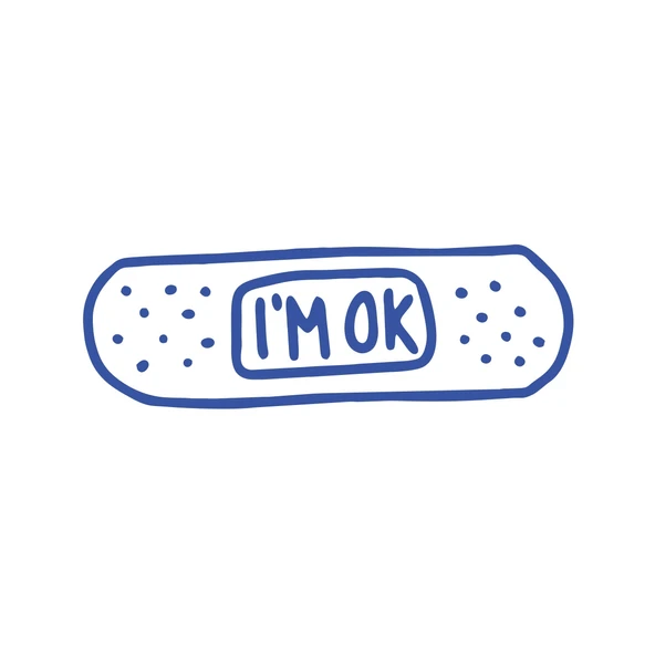 İm Ok Yarabandı Sticker17x17 Cm Mavi ürün görseli 1